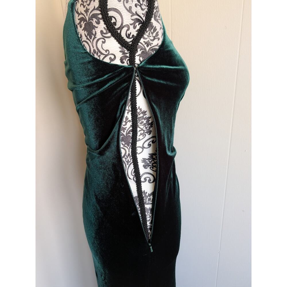 Revelry Jade Emerald Green Velvet Maxi Gown - Picture 4 of 5
